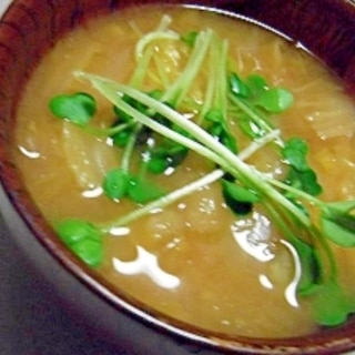 圧力なべで♪粉寒天と白菜のとろとろお味噌汁♪